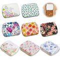 8Pcs Small Tin Box with Lids for Women Rectangular Iron Pocket Tea Mini Metal Boxes Portable Storage or Gift for Jewelry Pills Earplugs Beads and