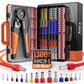 Preciva Ratchet Crimping Tool Kit with 1300 Connectors & Suitcase