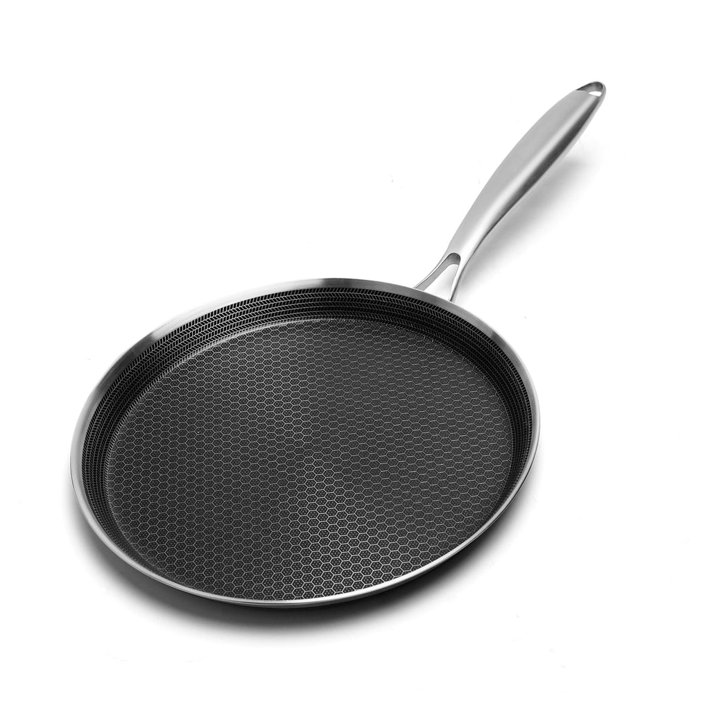 Innerwell Stainless Steel Crepe Pan – 26cm Nonstick Honeycomb Griddle