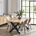 Julian Bowen Harvey Dining Table for 6, Brown - H75 x W180 x D90cm - image 1