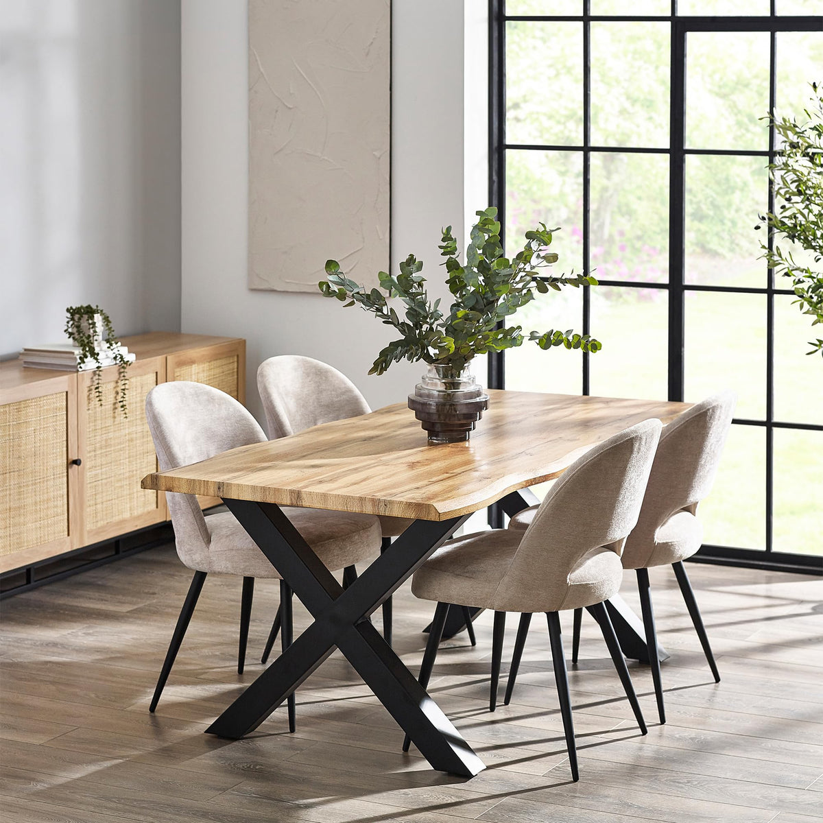 Julian Bowen Harvey Dining Table for 6, Brown - H75 x W180 x D90cm - image 1
