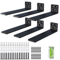 15cm Hidden Shelf Brackets – 6 Pack Heavy Duty Iron