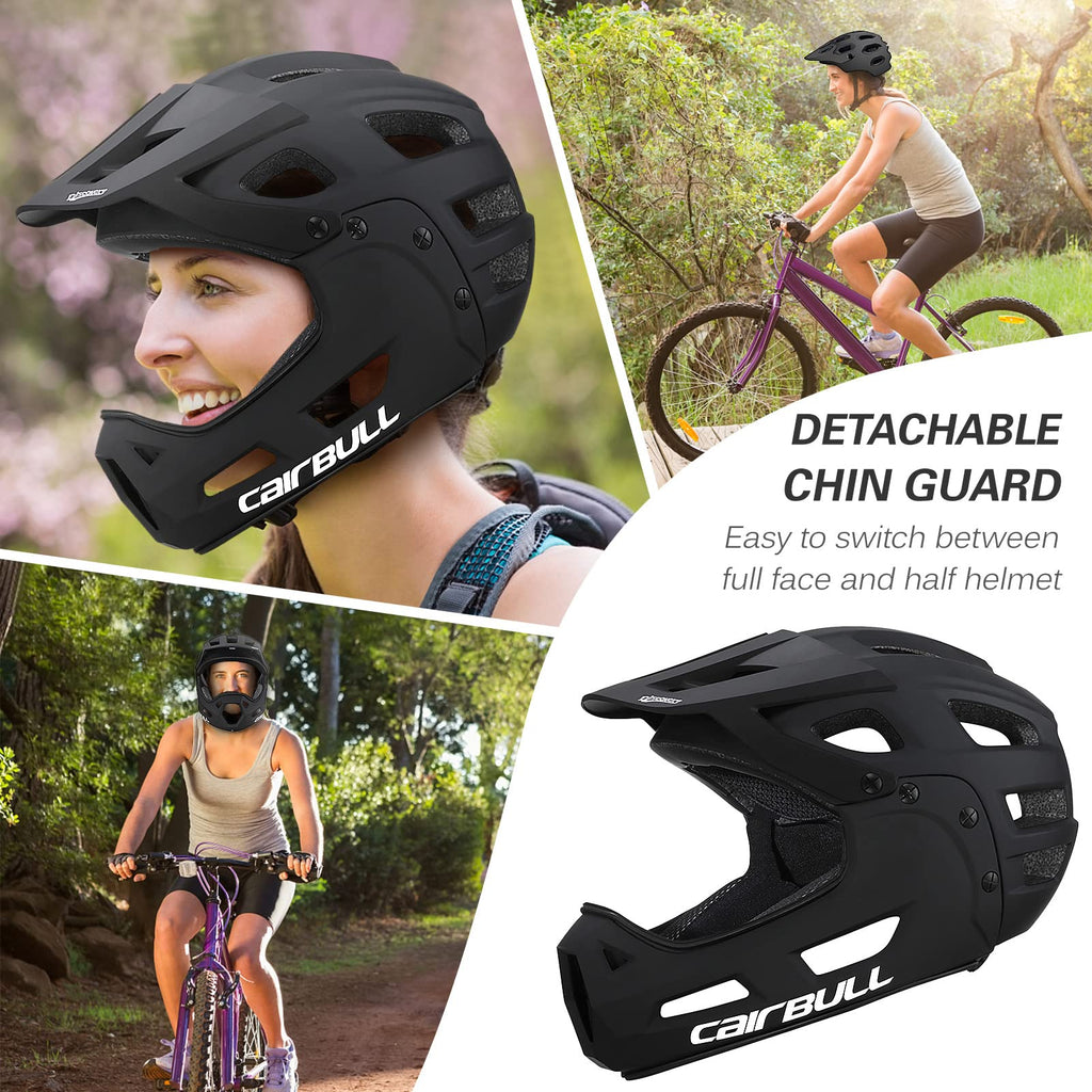 Lixada Full Face Bike Helmet – Detachable Chin Guard & Visor, 54-61cm