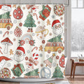 AIBIIN Santa Claus Christmas Shower Curtain | Waterproof Polyester