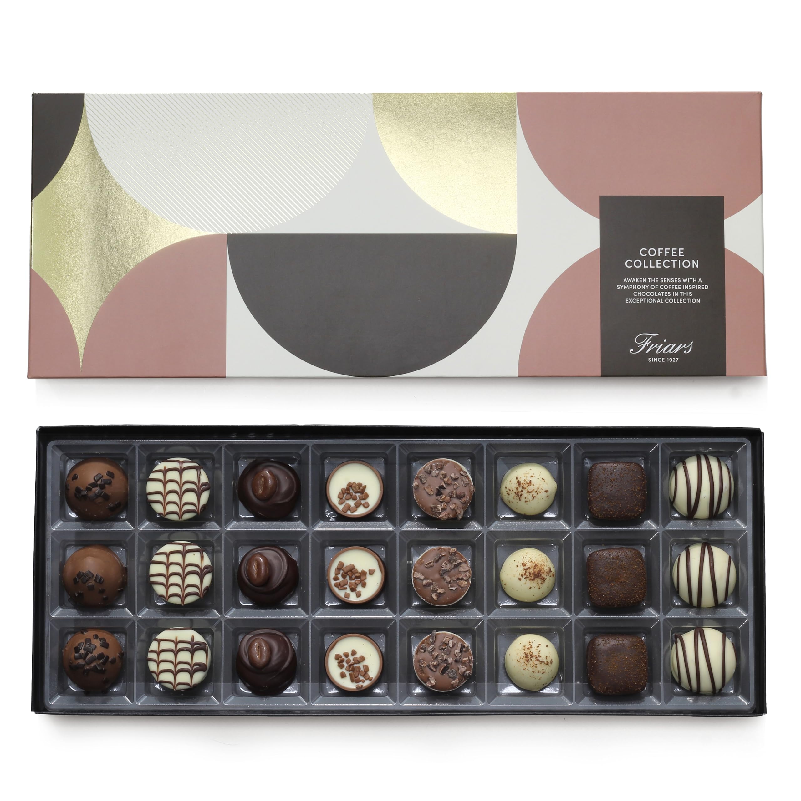 Friars Coffee Chocolate Selection Box - 24 Assorted Gourmet Chocolates