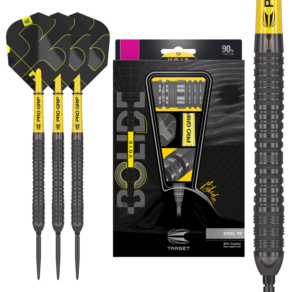 Target Darts Bolide Void 04 Steel Tip Darts | 90% Tungsten, 21g Black