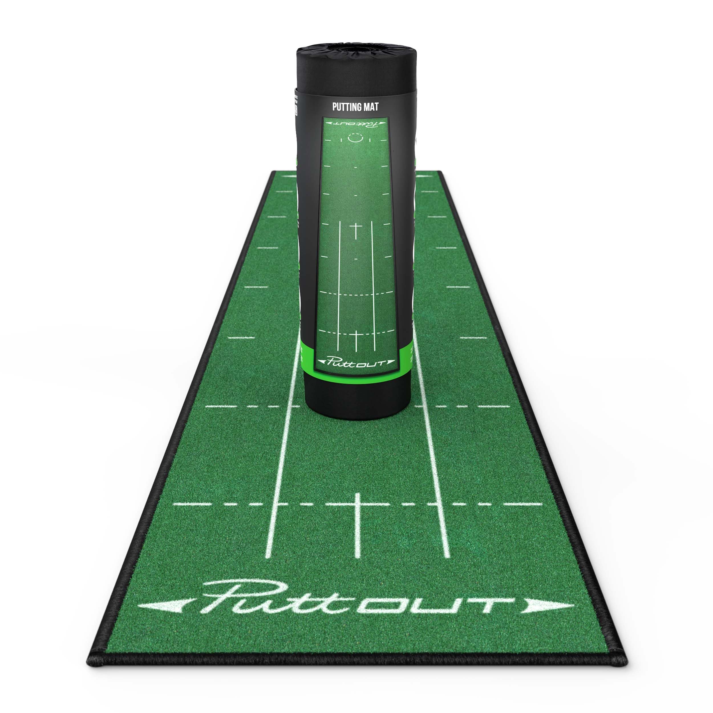 PuttOUT Medium Putting Mat – 240cm x 50cm Indoor Golf Training Aid
