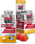 MelliGEL Organic Strawberry & Caffeine Energy Gel with Honey | 10 Pack
