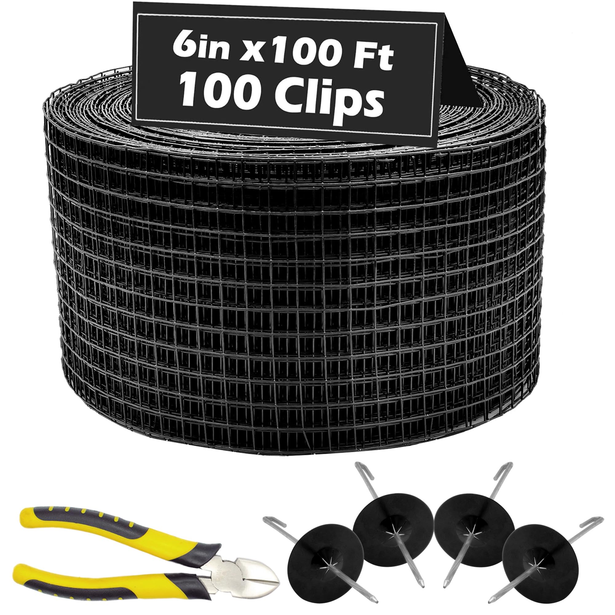 PROLEE Solar Panel Bird Guard – 6in x 100ft PVC Coated Wire Mesh Kit