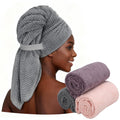 3PCS Microfiber Hair Towel Wrap – Large Quick Dry Turbans