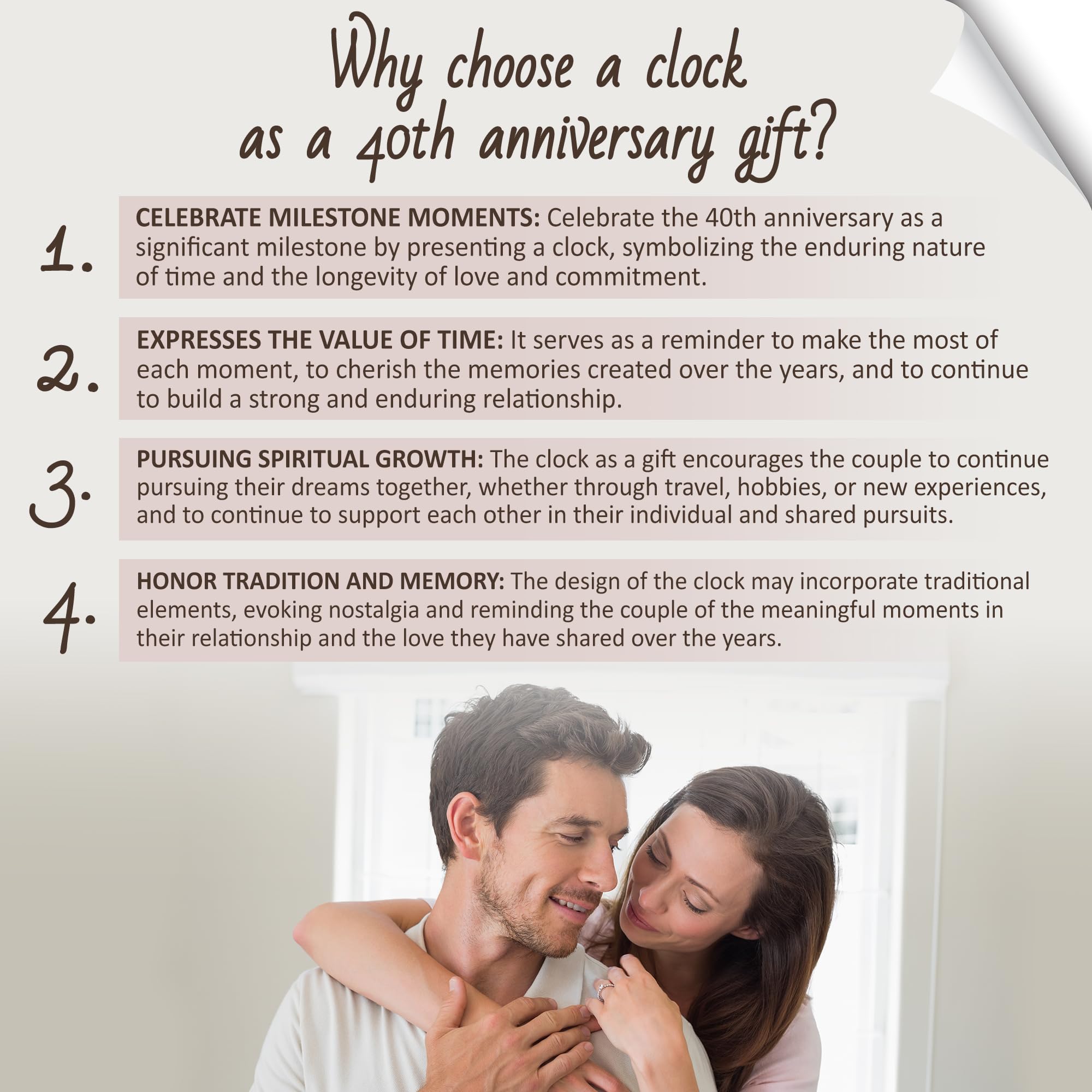 OkiyiD 40th Anniversary Clock | LED Light Up Wooden Base Wedding Gift