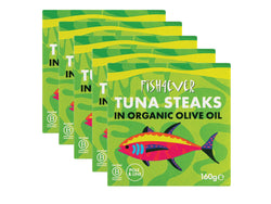 Fish 4 Ever Skipjack Tuna Steaks in Organic Olive Oil - 160g