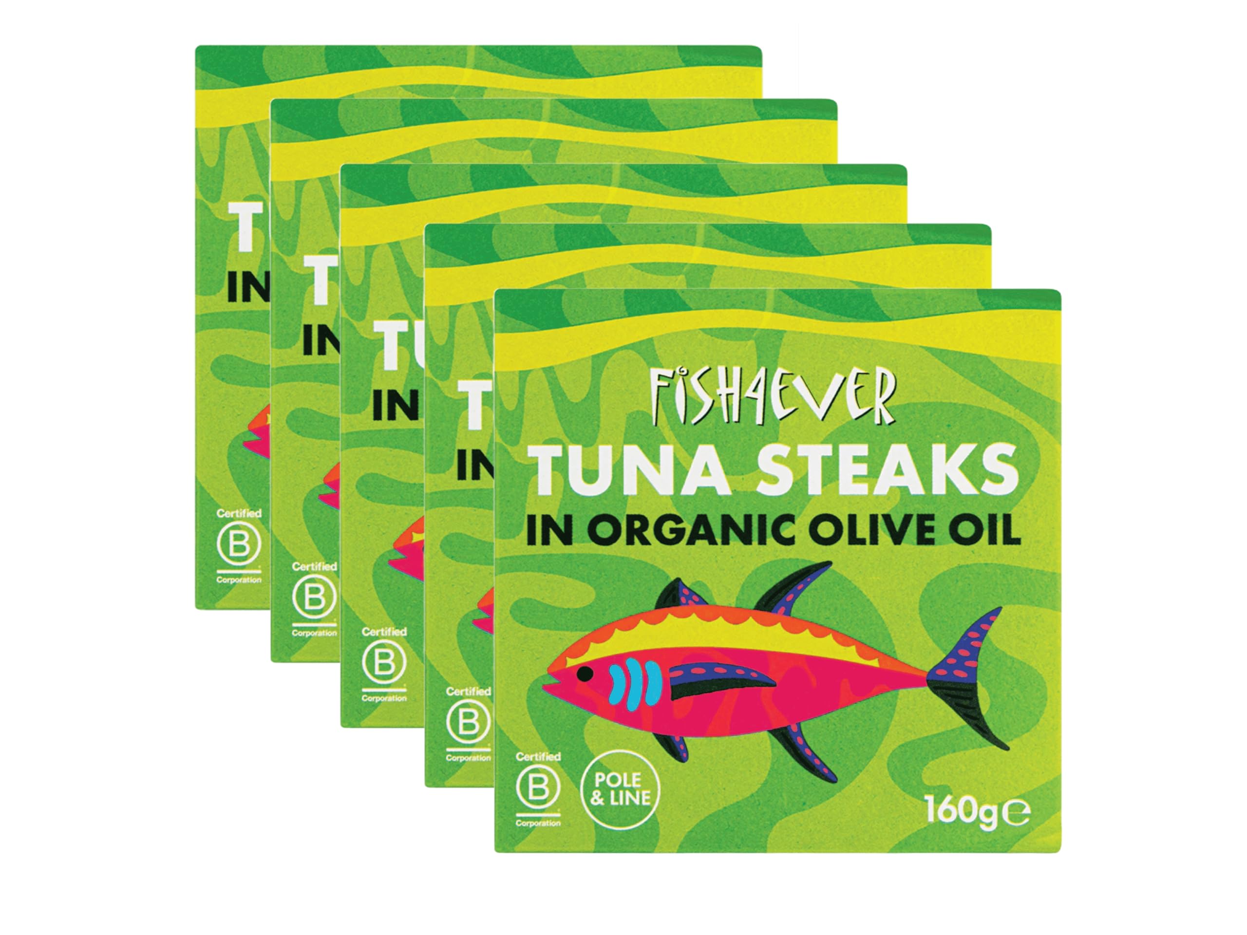 Fish 4 Ever Skipjack Tuna Steaks in Organic Olive Oil - 160g