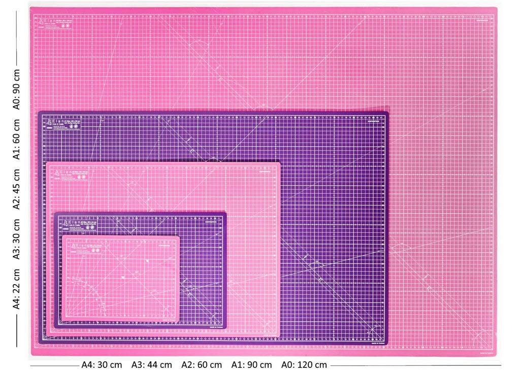 Elan A0 Self Healing Cutting Mat | 5-Ply Extra Large Craft Board, Pink/Purple