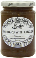 Tiptree Rhubarb with Ginger Conserve - Gourmet Fruit Jam, 340g (3 Pack)