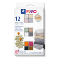 STAEDTLER FIMO Effect Polymer Modelling Clay – Boho Colours, 12 Pack