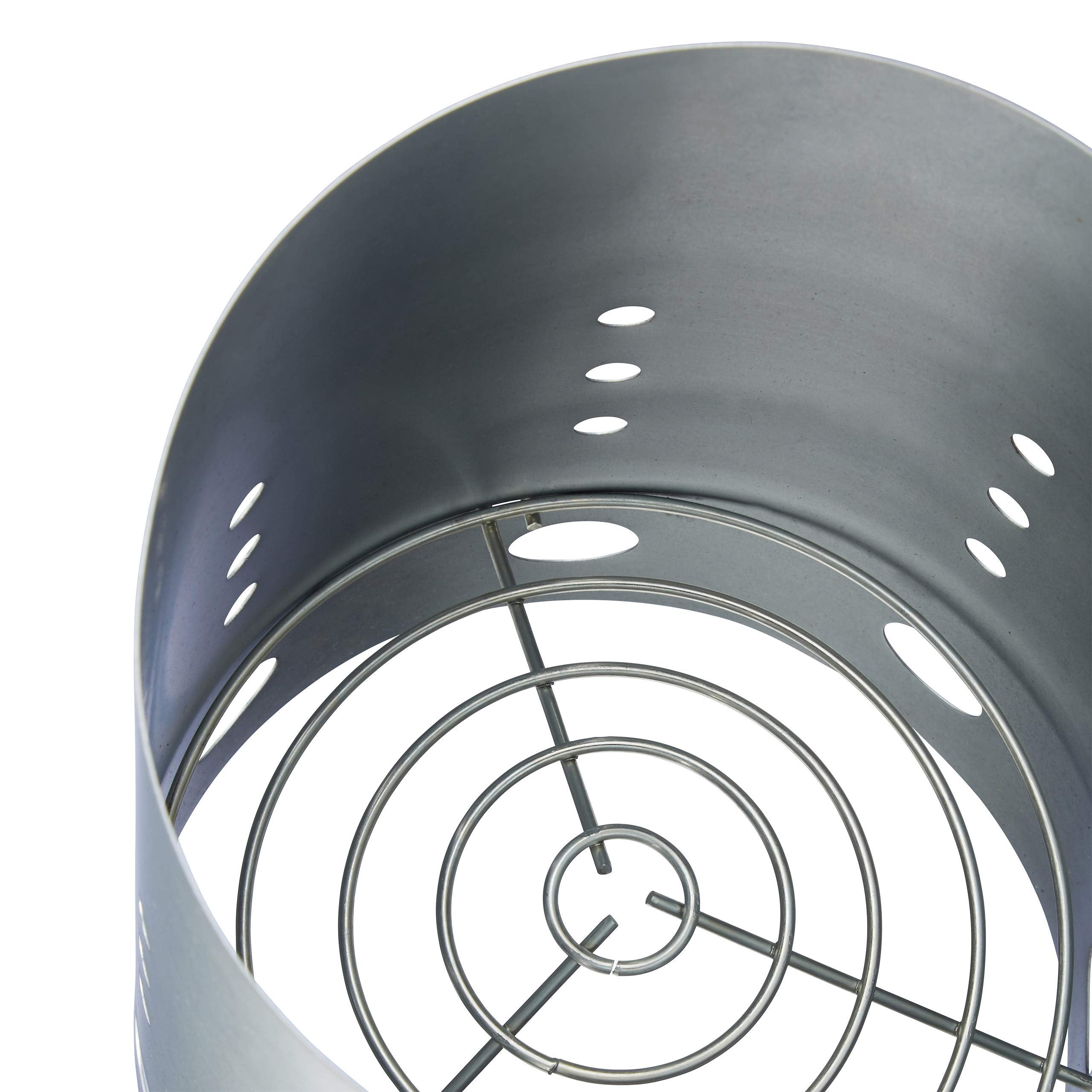 Relaxdays XL Charcoal Chimney Starter | Galvanized Steel BBQ Lighter