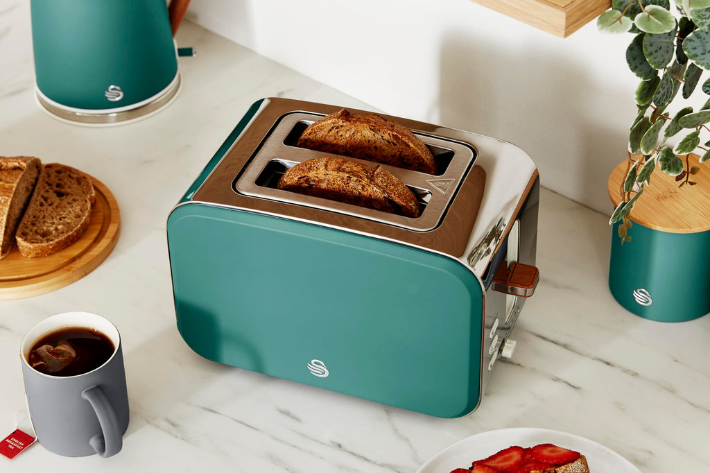 Swan Nordic 2-Slice Toaster – 900W with 6 Browning Levels, Green