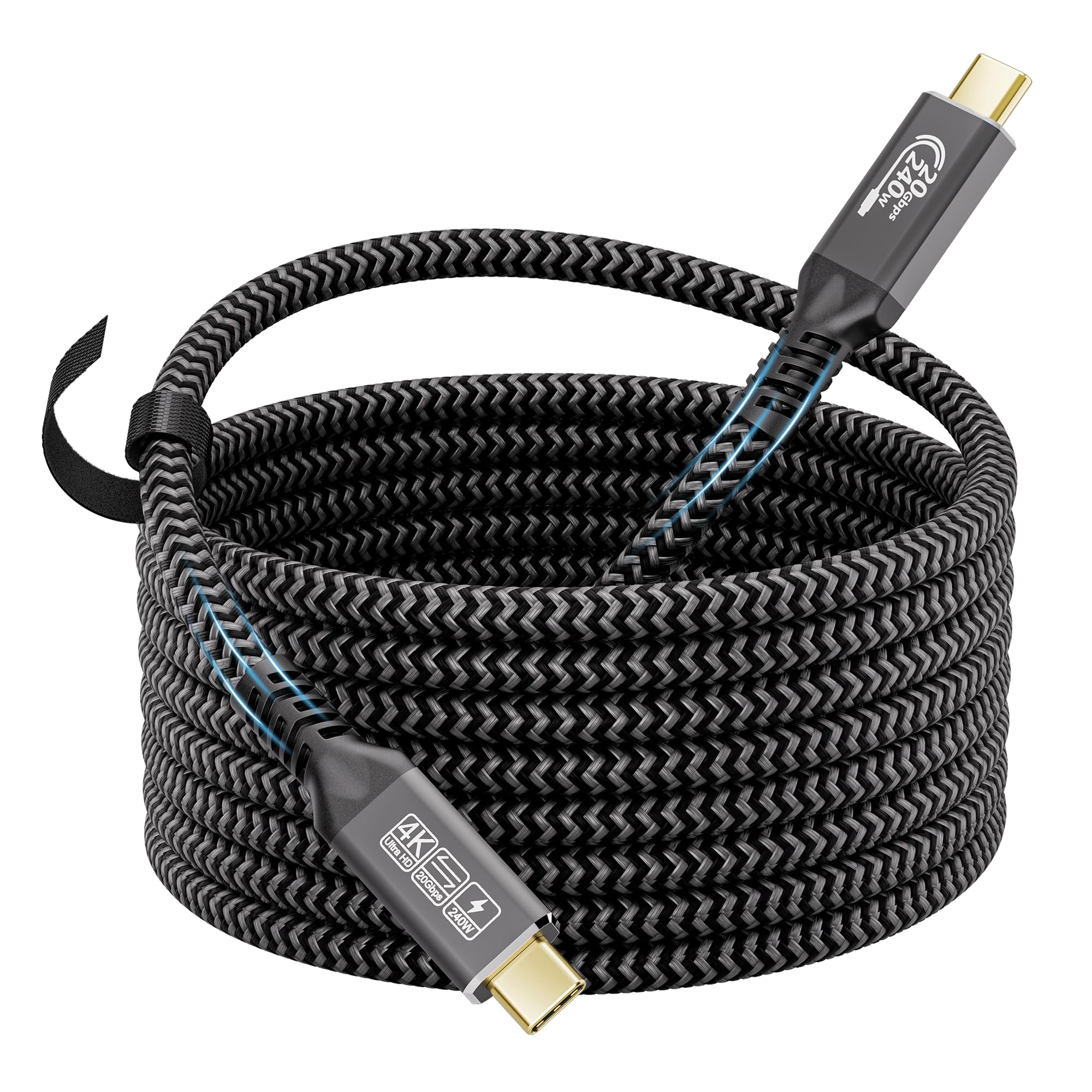 CAKOBLE 3m USB C Cable | 240W 20Gbps Thunderbolt 4 Display Cable