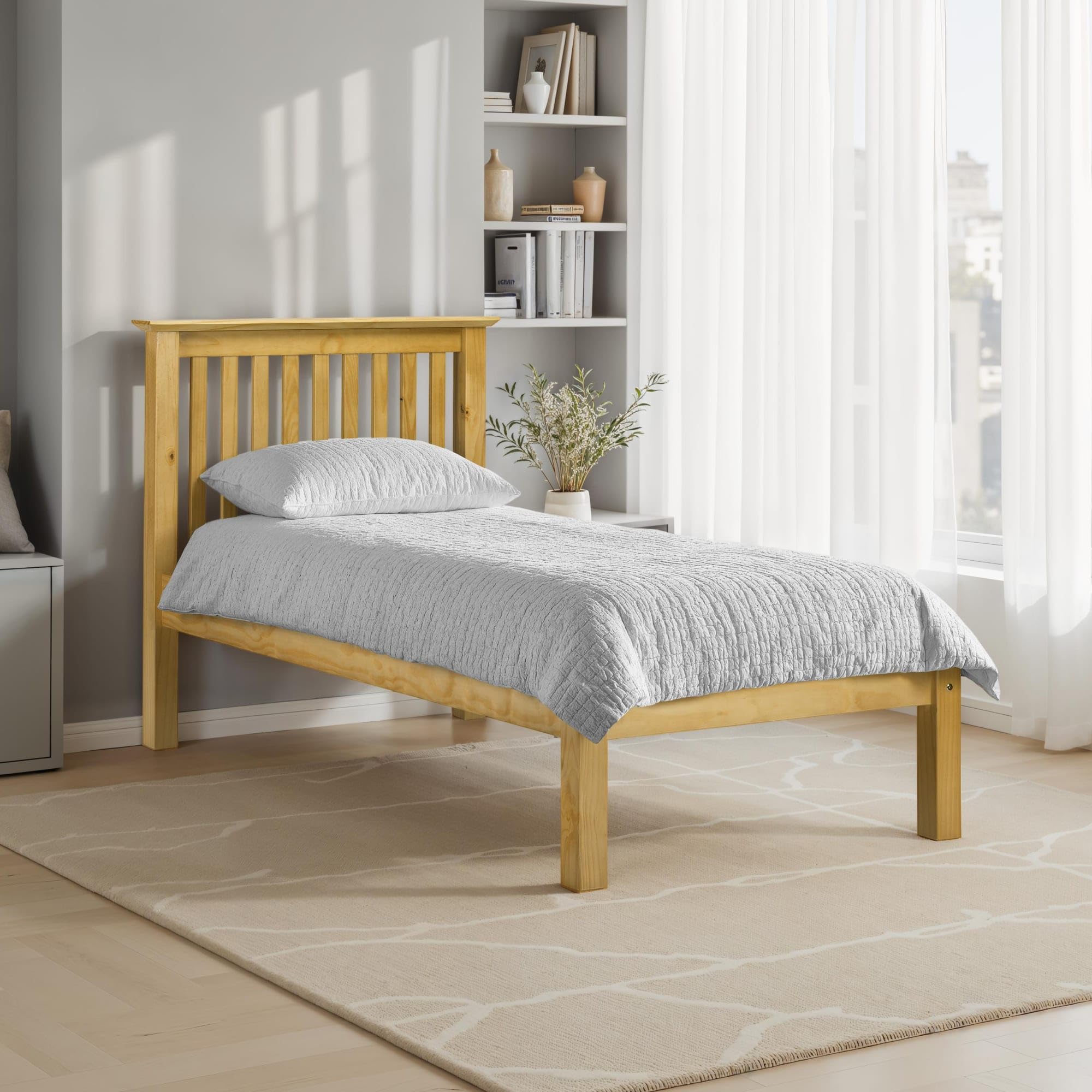 Julian Bowen Barcelona Single Bed Frame | Solid Pine Shaker Style