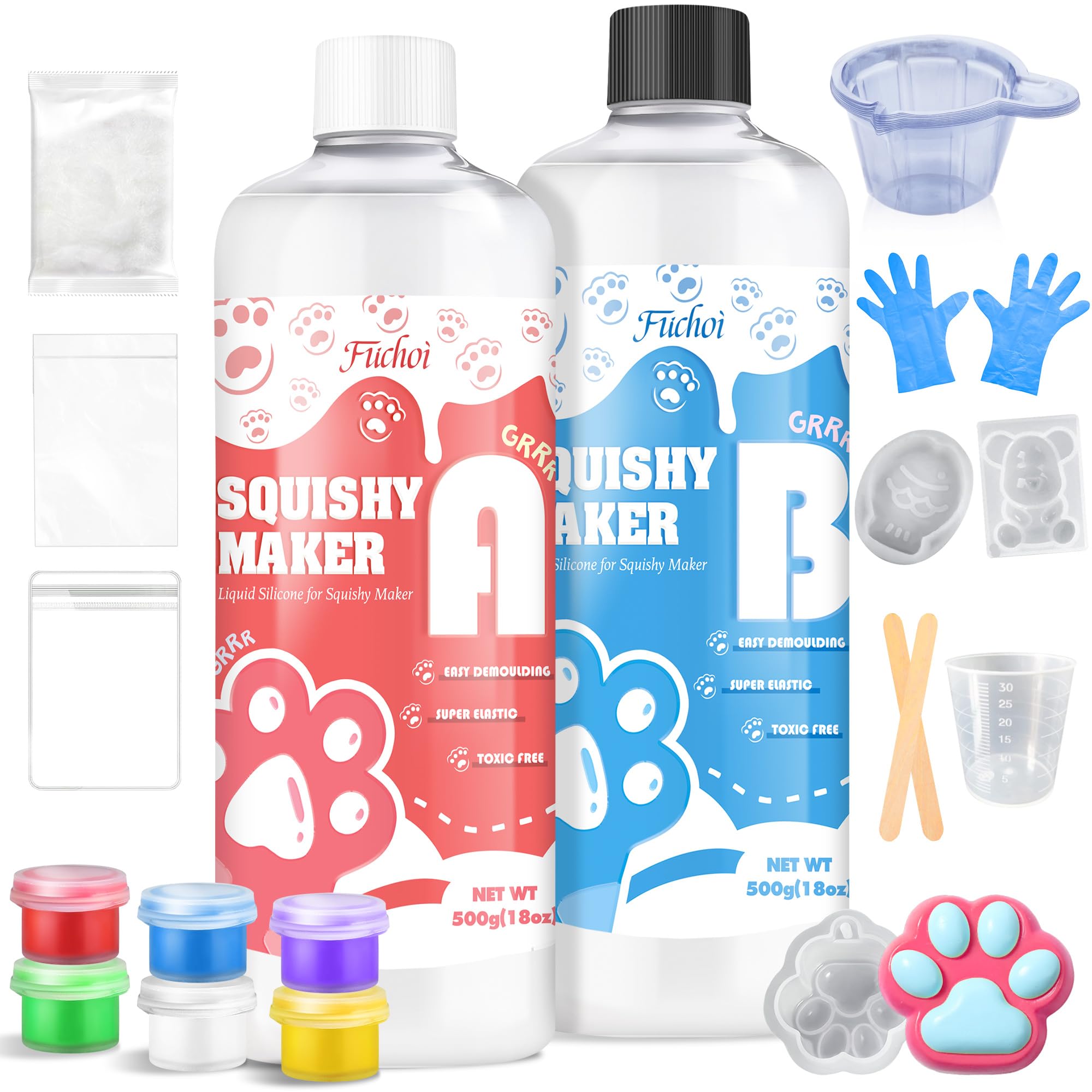 Jolof Store Taba Squishy Kit – 1000g Super Soft DIY Liquid Silicone Rubber