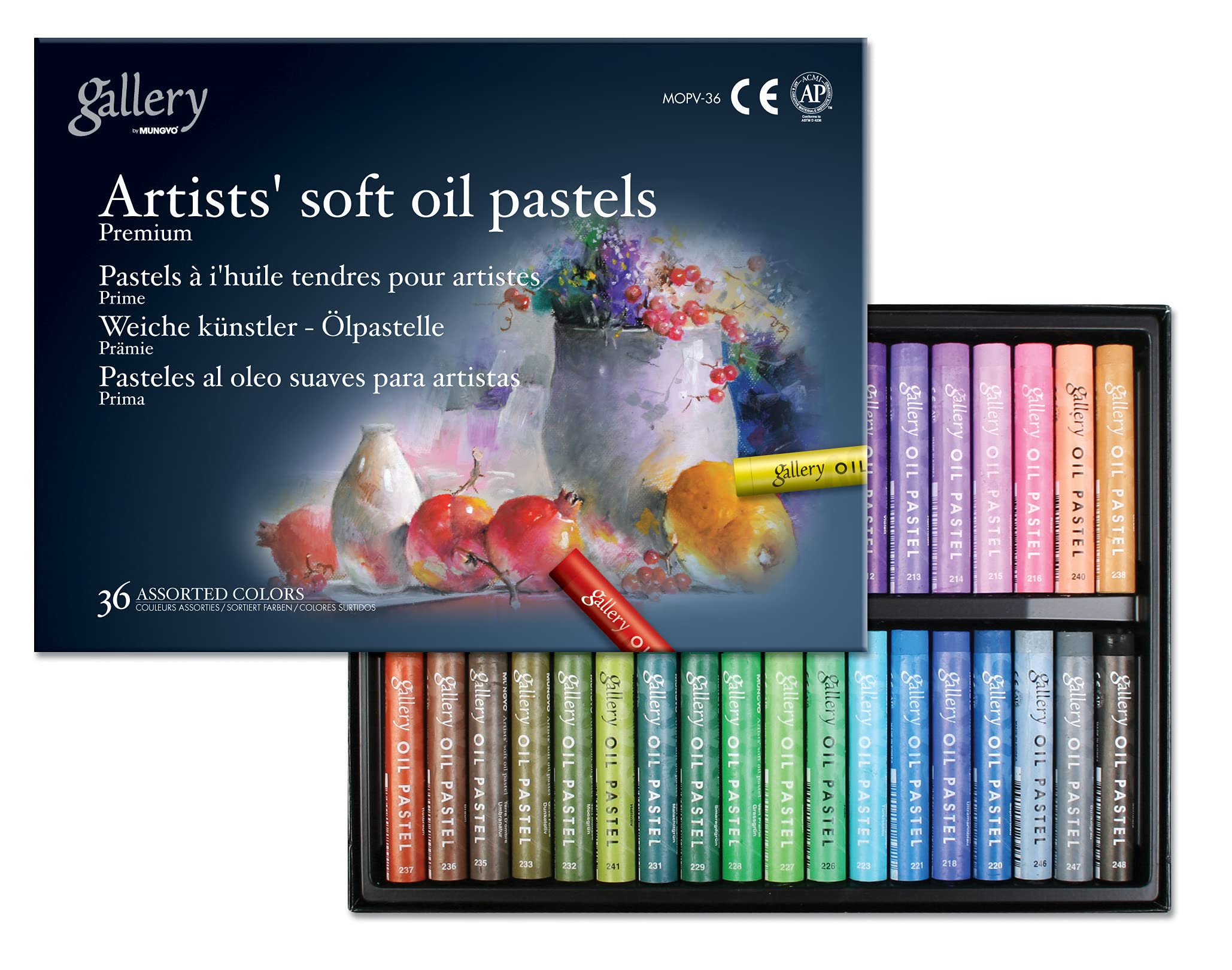 Mungyo Gallery Soft Oil Pastels for Artists – 36 Assorted Colors Set