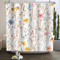 Floral Botanical Shower Curtain | Waterproof Polyester, 165x180cm