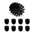 Relaxdays Toilet Brush Replacement Heads | Set of 9 | 12mm Thread | Black