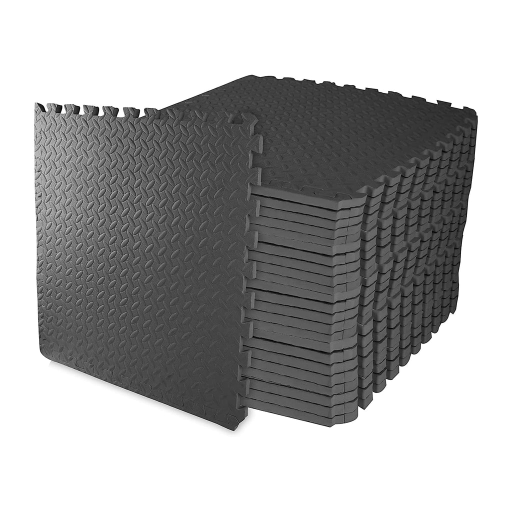 Signature Fitness EVA Foam Interlocking Exercise Mat, 3/4" Thick, 96 Sq Ft
