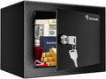 Bonsaii 6.6L Small Steel Safe Box with Key for Cash and Jewelry