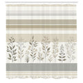 Abakuhaus Fabric Shower Curtain – Modern Boho Striped Waterproof Decor