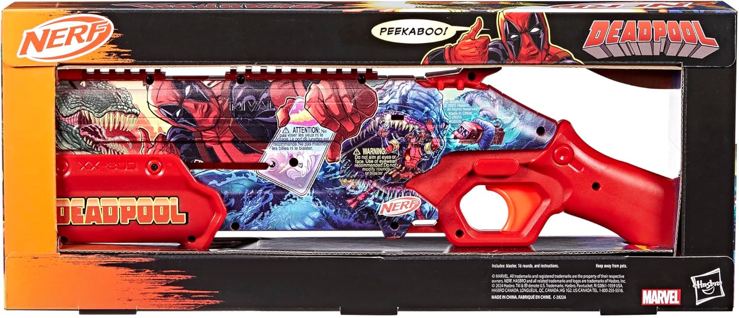 Nerf Rival Marvel Deadpool Blaster – 8-Round Capacity Toy Blaster