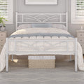 Yaheetech 3ft Single Metal Bed Frame with Cloud-inspired Design, White - image 1