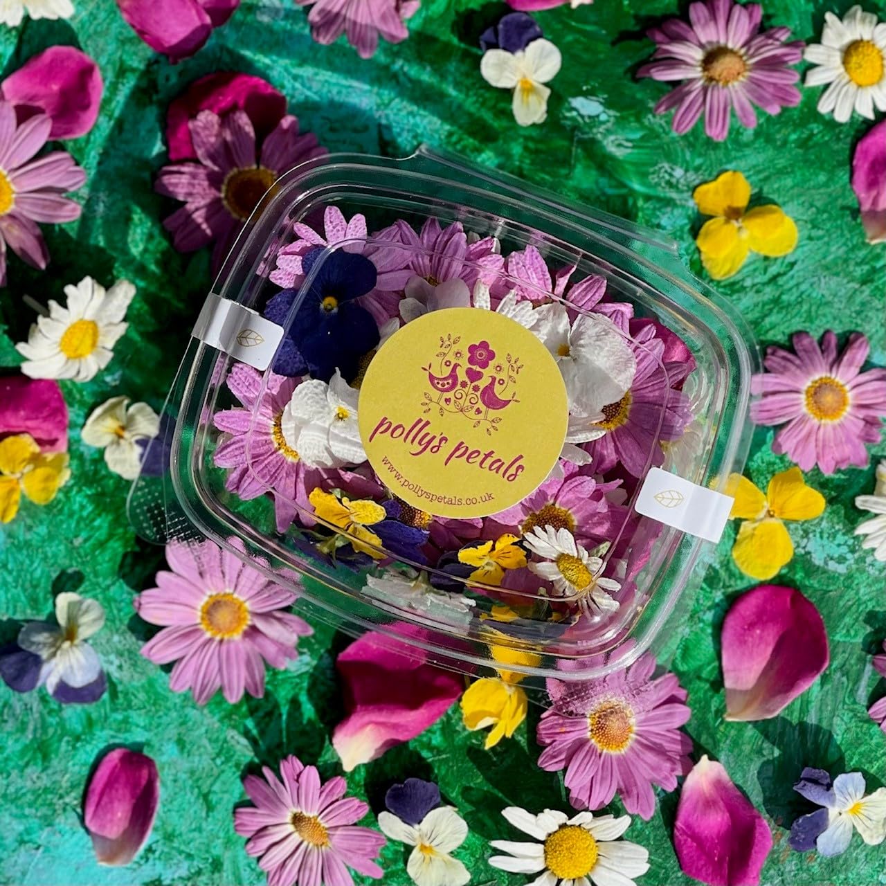 Polly’s Petals Amelia Edible Freeze Dried Flower Mix for Cake Decor