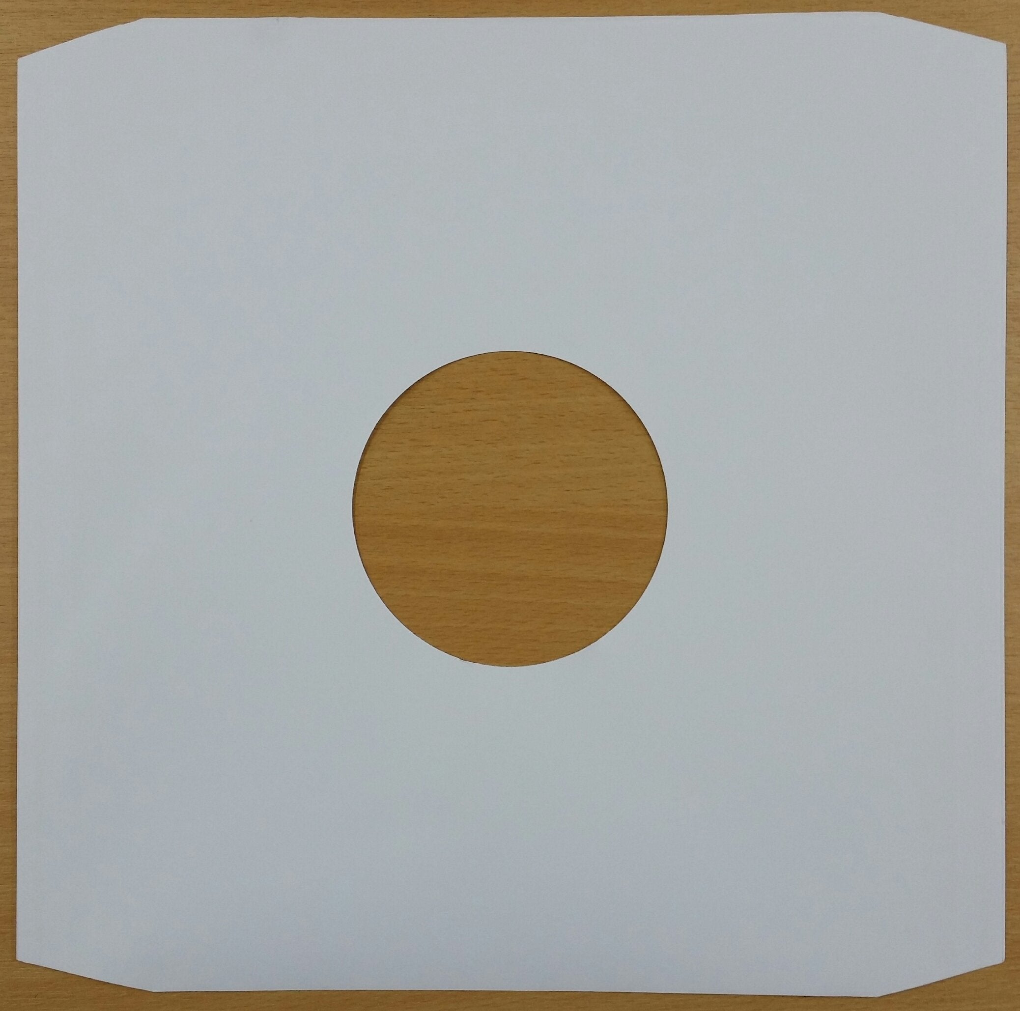 12" White Paper Record Inner Sleeves for Vinyl - 50 Pack