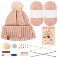Reessy Beanie Hat Knitting Kit for Beginners - DIY Starter Set with Yarn