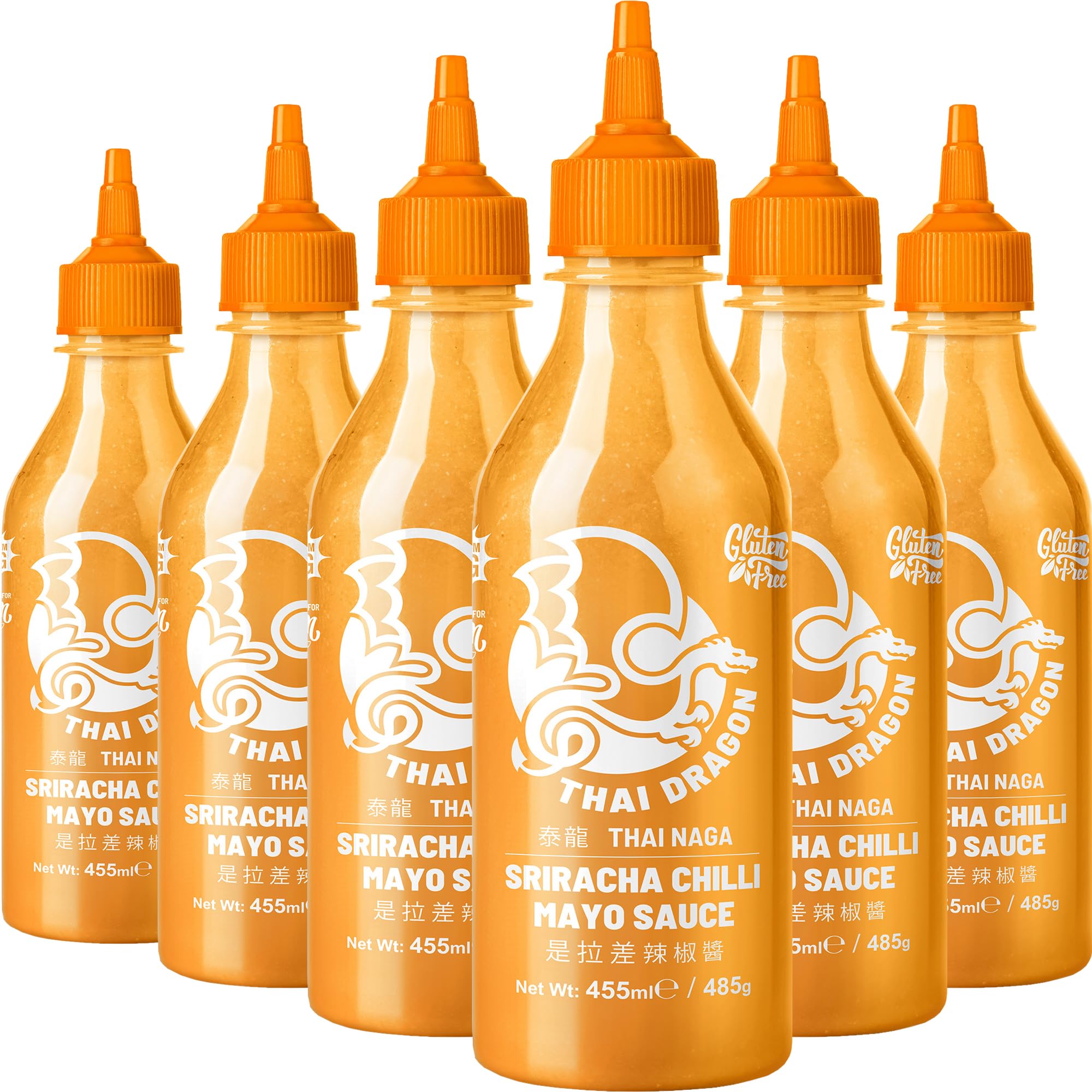 Thai Dragon Sriracha Chilli Mayo Sauce - 455ml Spicy Dip (Case of 6)