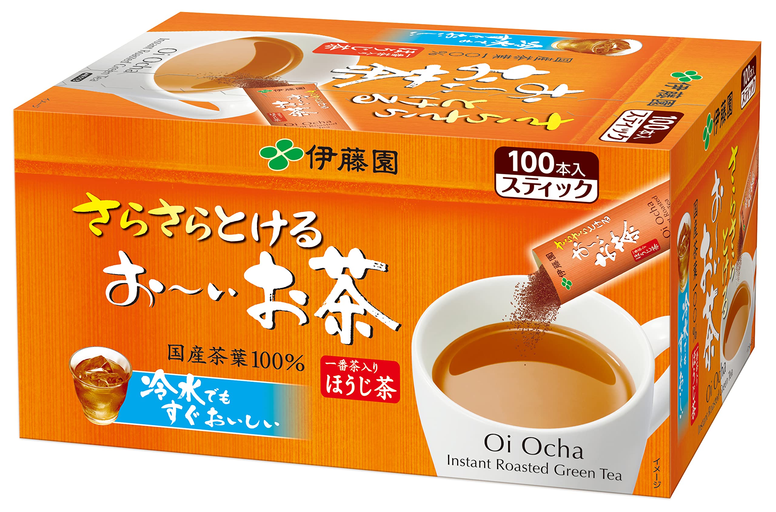 Ito En Oi Ocha Hojicha Roasted Japanese Tea - 100 Instant Sticks