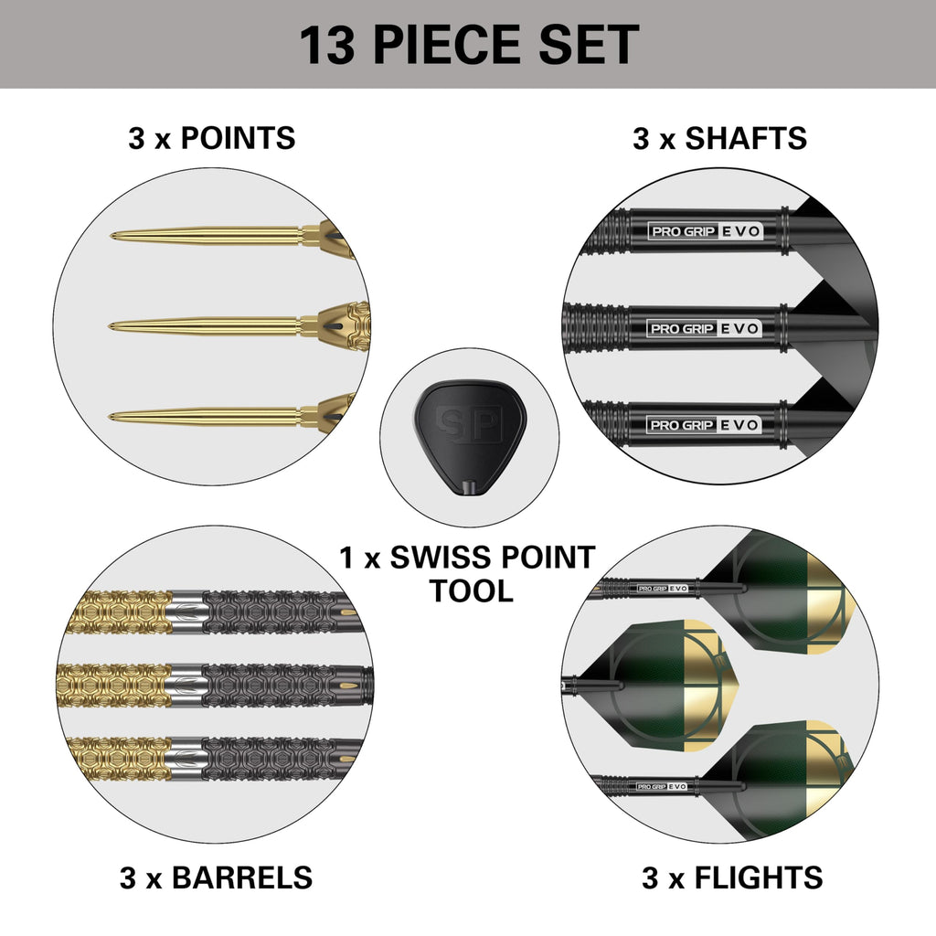 Target Darts Cult Envy 03 | 90% Tungsten Swiss Point Steel Tip Darts 26g