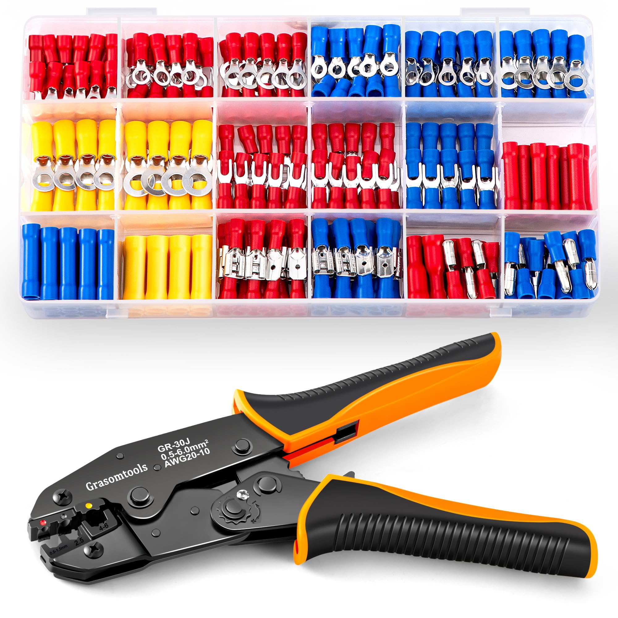 Ratchet Wire Crimping Tool Kit with 370pcs Terminals
