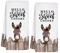 INNObeta Funny Donkey Kitchen Towels – 2 Pack Waffle Weave Microfiber