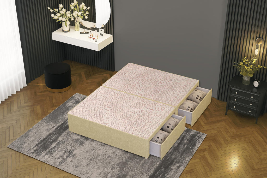 Bed Centre Flexby Divan Bed Base Only with 2 Drawers Same Side, No Headboard - Available in 3FT, 4FT, 5FT & 6FT - image 3
