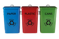 Premier Housewares Galvanised Steel Recycling Bins - Set of 3, 26L