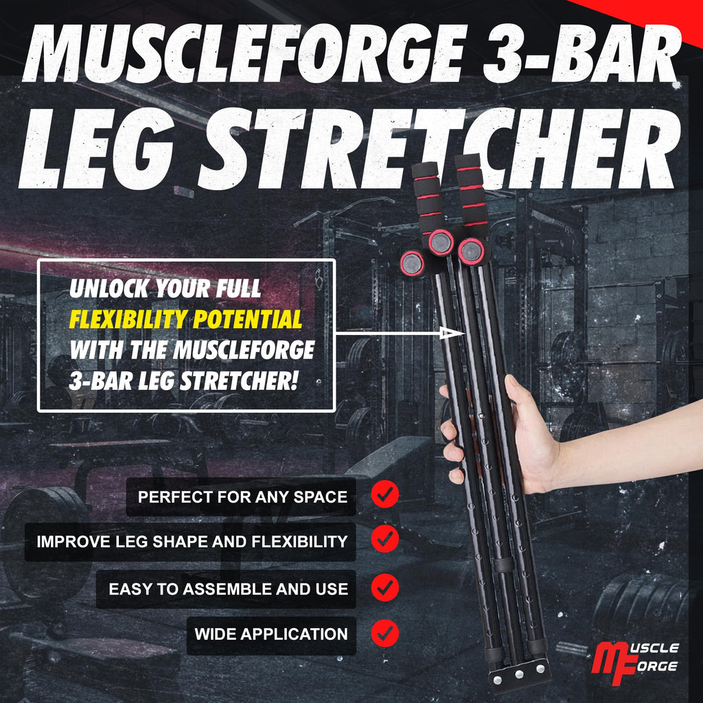 MuscleForge 3 Bar Leg Stretcher | 180 Degree Split Machine Trainer