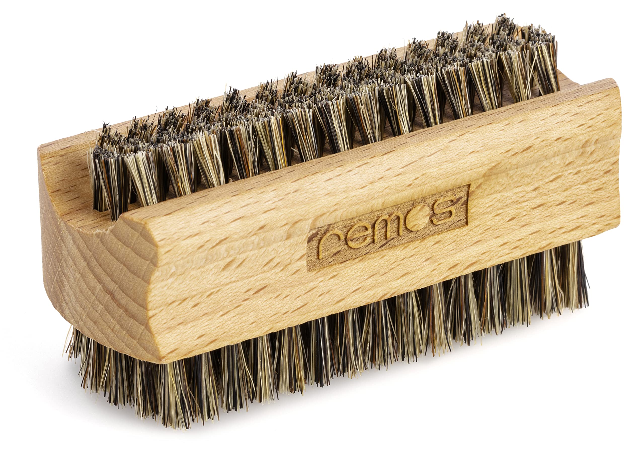 REMOS Double-Sided Hand & Nail Brush | Beech Wood & Natural Bristles