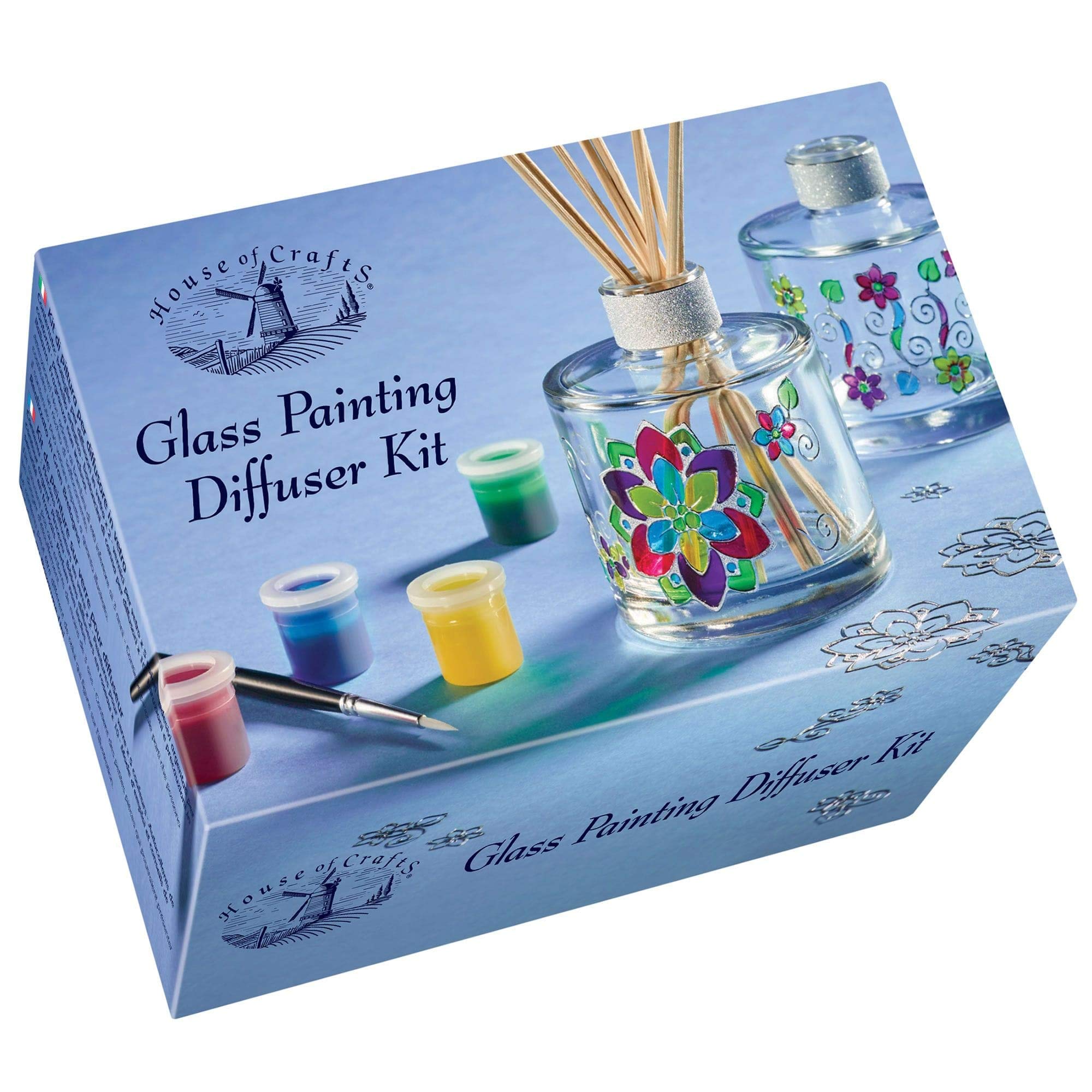 House of Crafts Glass Painting Diffuser Kit – DIY Stained Glass Craft Set