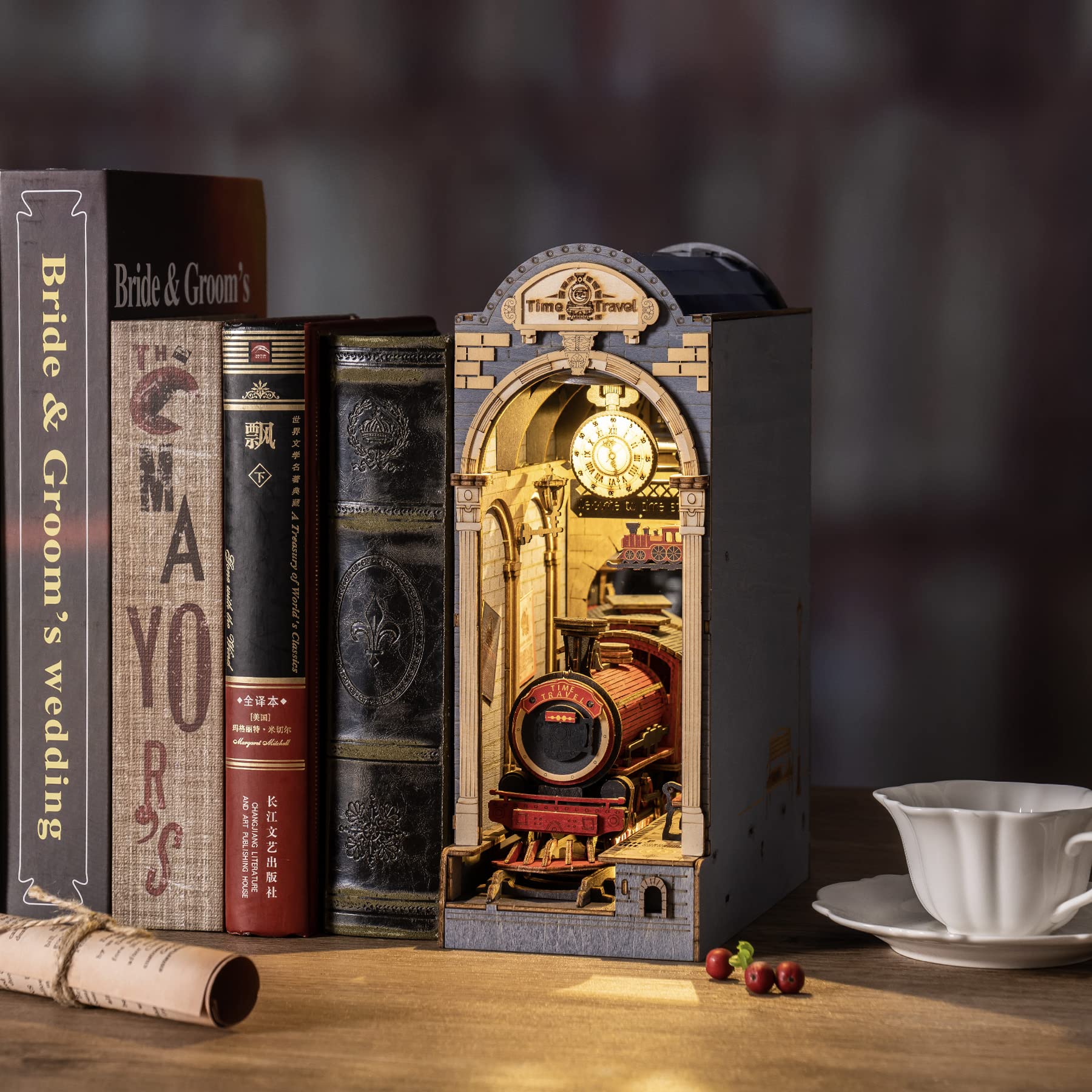 Rolife DIY Book Nook Kit – 3D Wooden Puzzle Miniature with LED Light