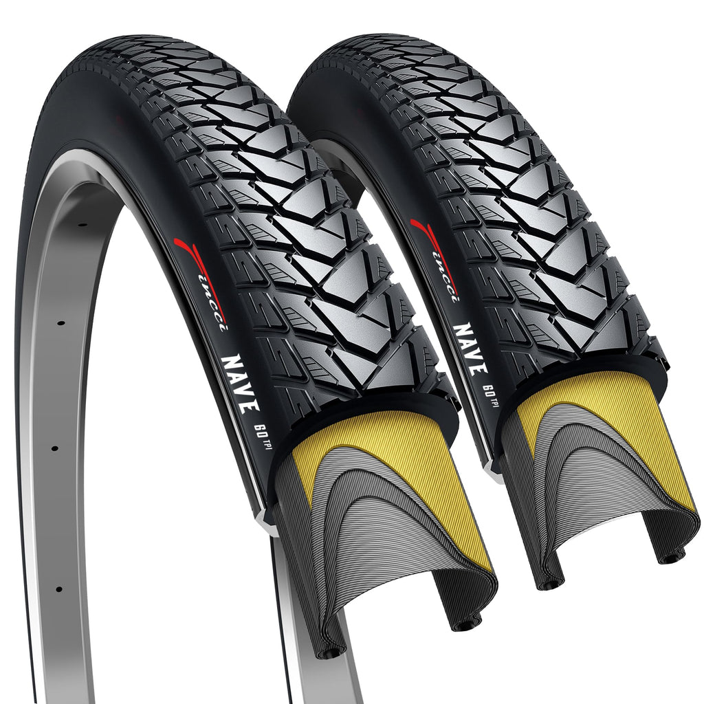 Fincci 700x35c Gravel Bike Tyres | Foldable Puncture Resistant Tires (Pair)
