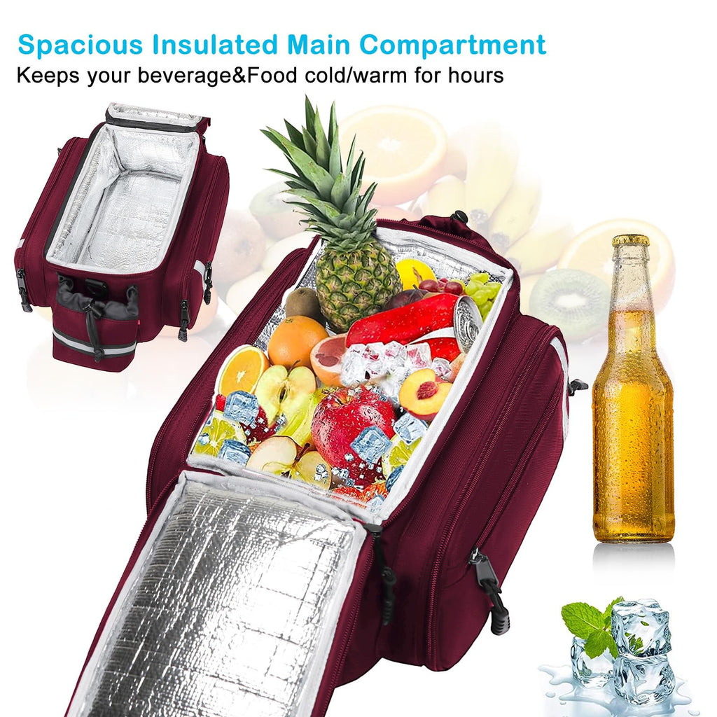 MOSISO Insulated Bike Rack Bag | 8L Waterproof Trunk Bag with Rain Cover