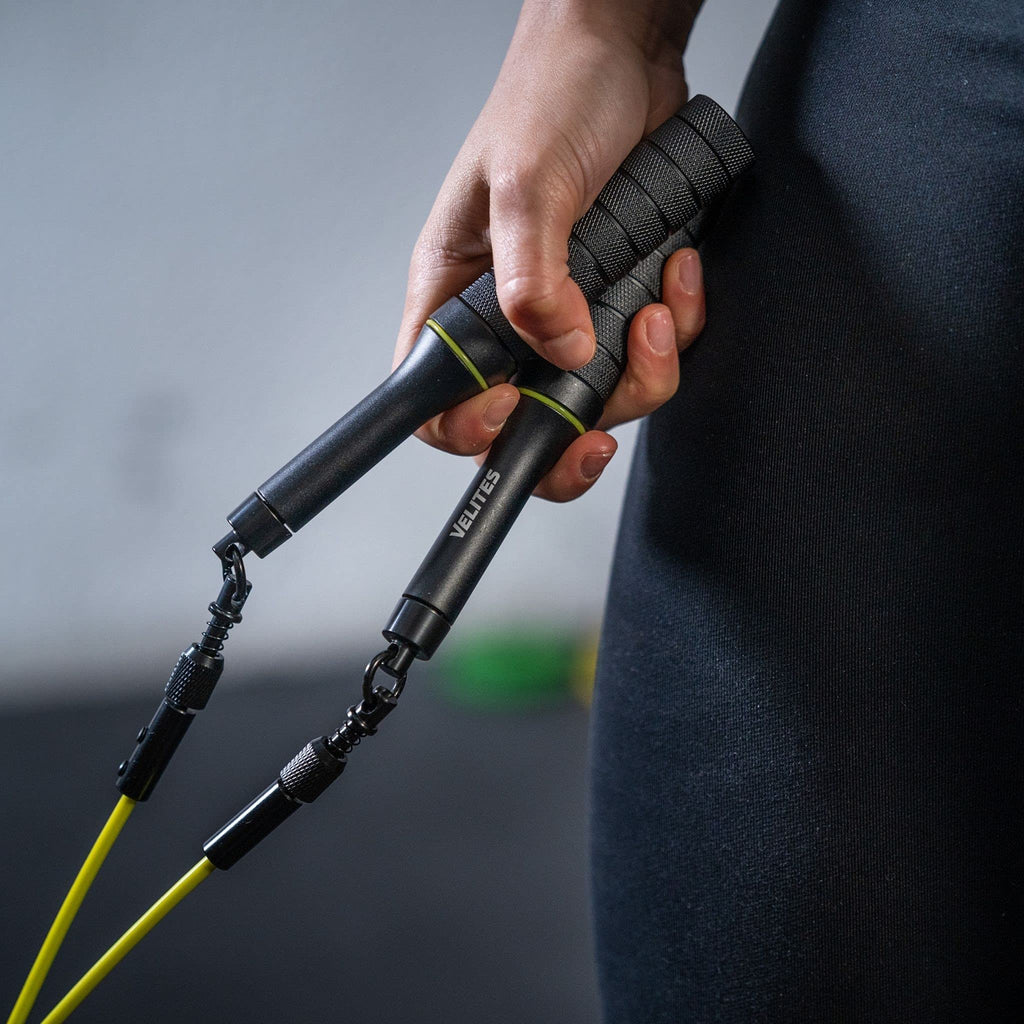 Velites Earth 2.0 Weighted Jump Rope | Aluminum Fitness Rope - Black